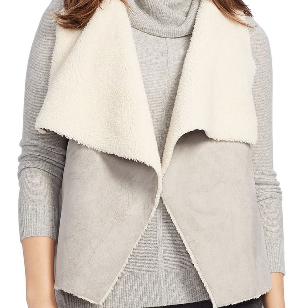 Ralph Lauren faux shearling and suede vest